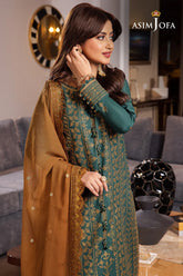 ASIM JOFA - 3PC LAWN EMBROIDERED SHIRT WITH CHIFFON EMBROIDERED DUPATTA AND TROUSER - HZG1767